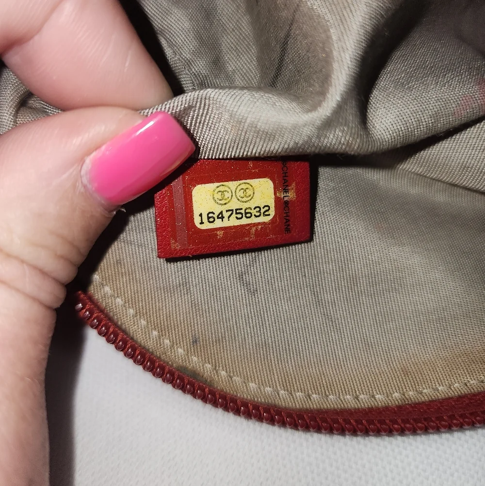 Authentic Chanel Timeless CC Caviar Leather Pouch
